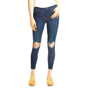 Free People, high-rise, distressed jeans